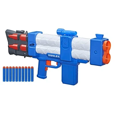 Immagine di Hasbro Nerf Roblox Arsenal: Pulse Laser, blaster lancia dardi motorizzato, con 10 Elite e caricatore da dardi, contiene codice per sbloccare un articolo virtuale in game