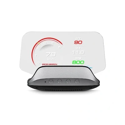 Immagine di AMHVMU C3 HUD auto Head up Display, tachimetro per auto, OBD2 + GPS sistema doppio, Smart calibro multi funzionale Digital Meter, velocità proiettore, adatto a tutte le