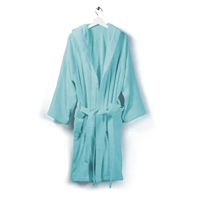 Immagine di Caleffi 1000449 Cotone Morbido Accappatoio con Cappuccio, Grande, Anice