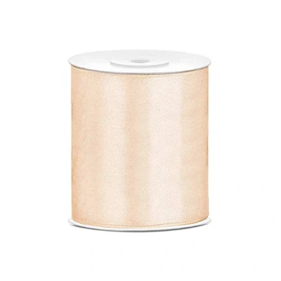 Immagine di DaLoKu Nastro di raso da 6/12/25/38/50/100 mm x 25 m, dimensioni: 100 colore: crema