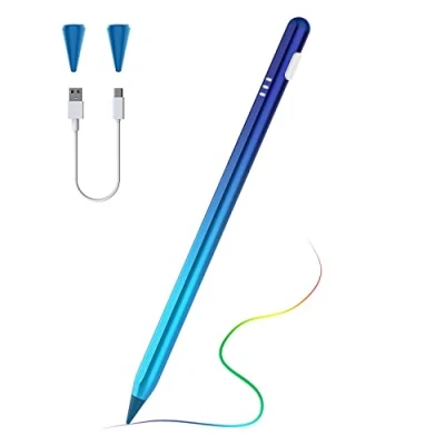 Immagine di TiMOVO Penna Stilo, Capacitiva Compatibile con iPad 10a/9/8/7/6a Gen 2022,iPad PRO 13/12,9/11&#039;&#039; Air 3/4/5/6a, 11/13 Pollici 2024, Palm Rejection, Blu