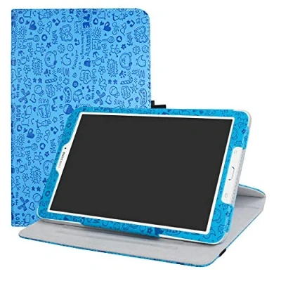Immagine di LFDZ Galaxy Tab E 9.6 T560 Custodia girevole a 360 gradi in pelle PU con grazioso motivo manicotto per tablet Samsung SM / T561 T565 da 9,6&quot;, colore: Blu