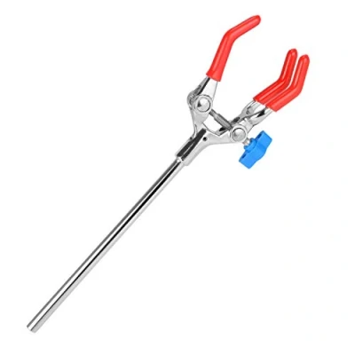 Immagine di stonylab 3 Rebbi Morsetto Girevole, Robusto a Prong Singola Regolazione, Multiuso Pinza da Laboratorio Dito Stile con Asta 7&#039;&#039;, Lab Clamp per Uso in