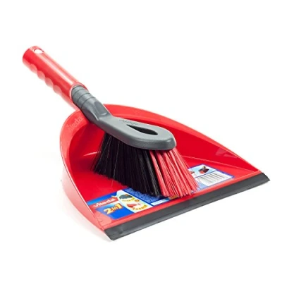 Immagine di Vileda 2 in 1 Paletta con Scopino, Spazzola Due Tipi di Fibre, per Polvere, Aderente al Pavimento, 25 x 35 14.1 cm