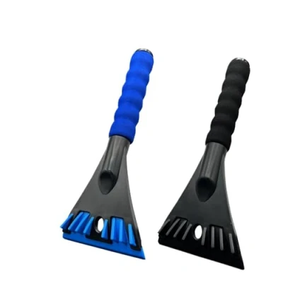 Immagine di 2 pz. Raschiaghiaccio per Auto Parabrezza, Raschietto Ghiaccio in ABS, Impugnatura Morbida Ergonomica Antiscivolo, Lunghezza 26 cm, Larghezza 11 Protezione Inverno (Nero + Blu)