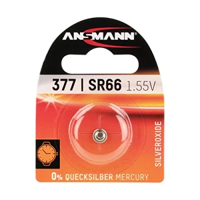Immagine di ANSMANN 1516 0019 Sr66/377 Ossido di Argento Batteria per Orologio 1,55V