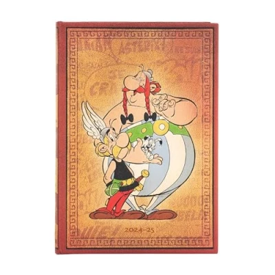 Immagine di Paperblanks Agende 18 Mesi 2025, Asterix e Obelix, Midi, Orizzontale, Chiusura con Fascia Elastica