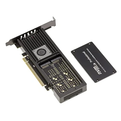 Immagine di KALEA INFORMATIQUE Scheda controller PCIe 3.0 x16 per 4 SSD M.2 NVMe con chipset PLX PEX8747 Protetto da un involucro in alluminio ventilato