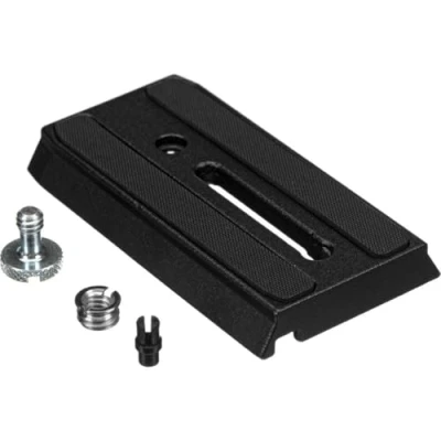 Immagine di Manfrotto 501PL Piastra in Alluminio per Testa Serie 501, con Attacco Rapido, Nero