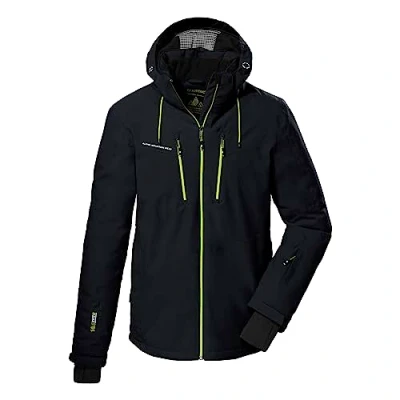 Immagine di killtec Uomo Giacca da sci/giacca funzionale con cappuccio staccabile cerniera e ghetta antineve KSW 44 MN SKI JCKT, black, S, 38698 000
