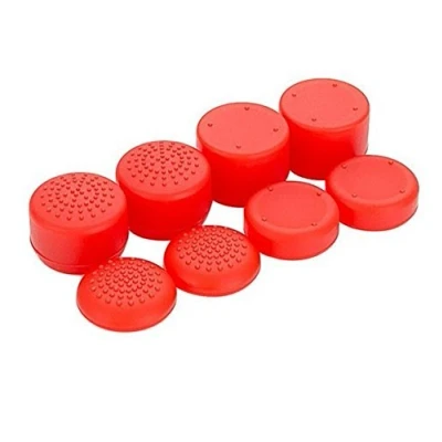 Immagine di Confezione di 8 cappucci (rialzati e non) per le levette analogiche dei controller PS4, PS3, Switch Pro, Xbox One, 360, Wii U, PS2