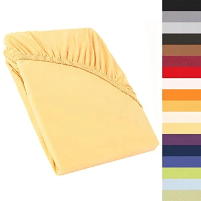 Immagine di CelinaTex Perla Lenzuolo con angoli elasticizzati per letto ad acqua, 140 x 200 160 cm, in jersey di cotone makò, g/m²
