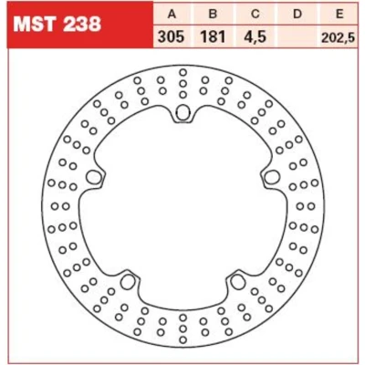 Immagine di TRW MST238 Disco freno 305 4,5