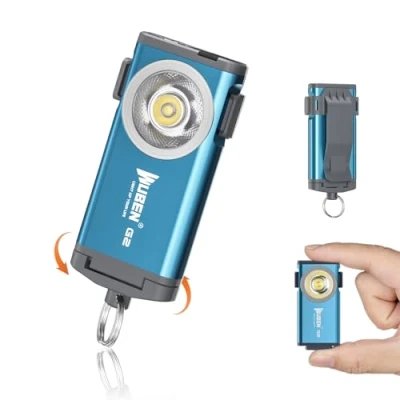 Immagine di WUBEN G2 LED Mini Torcia 500 Lumen Portachiavi Luce Ricaricabile Portatile Magnetica Lampada COB Sottile con Clip Posteriore 5 Modalità EDC per Viaggio Campeggio Ricerca