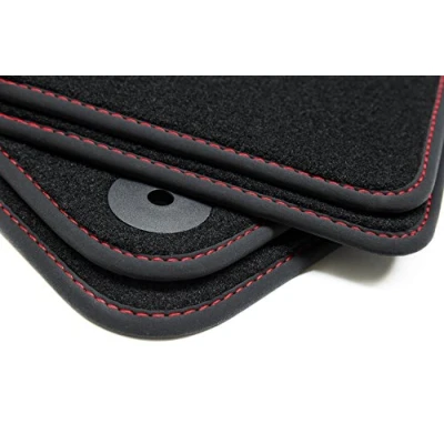 Immagine di teileplus24 106 R1N FBA Tappetini per Skoda Octavia 3 2013 Banda di Cucitura Decorativa