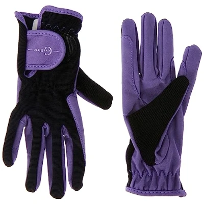 Immagine di Covalliero Bambini erreit Guanto Lilli Taglia l Guanti da Equitazione, Black/Purple,