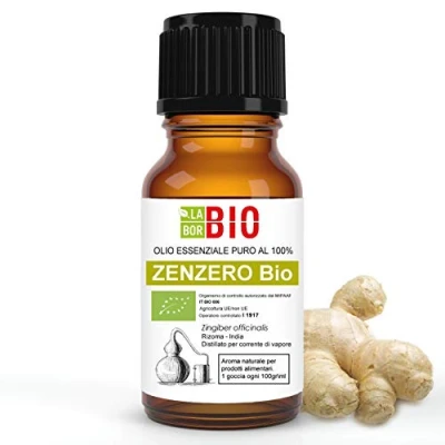 Immagine di Zenzero Bio Olio essenziale 100% Puro 5 ml Uso interno Terapeutico Alimentare Diffusori Aromaterapia Cosmetica Cucina Laborbio
