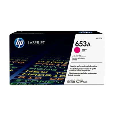 Immagine di HP 653A CF323A, Cartuccia Toner Originale da 16000 Pagine, Compatibile con le Stampanti LaserJet Enterprise MFP M680, Flow Magenta