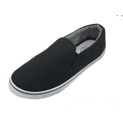 Immagine di GladRags scarpe estive da uomo, in tela, con pompe, ginnastica, taglia 7 12, Nero e bianco, 45 EU