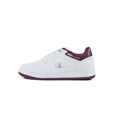 Immagine di Champion RD18 Foil W Low, Sneakers Donna, Bianco/Borgogna (WW013), 40 EU