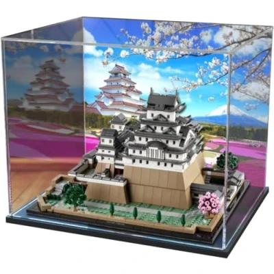 Immagine di Acrilico Vetrina Teca Compatibile con Lego 21060 Architecture Castello di Himeji, A Prova Polvere in Acrylic Display Case per (Modello Non Incluso)