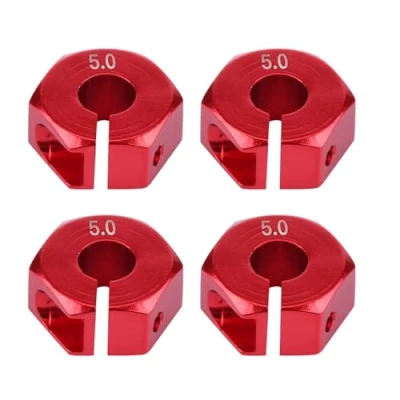 Immagine di Adattatori per Mozzi Ruota Esagonali, 12 mm Esagono RC Universale Auto HSP Sakura 1/10 Scale RC(5mm, rosso)