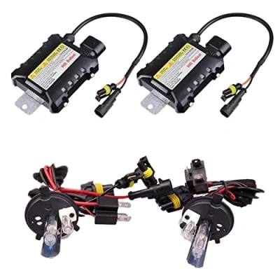 Immagine di VIGORTHERIVE 55W HID Xenon H4 Kit Faro Lampadina allo Xeno per Auto 12000K Reattori elettronici digitali Sottili