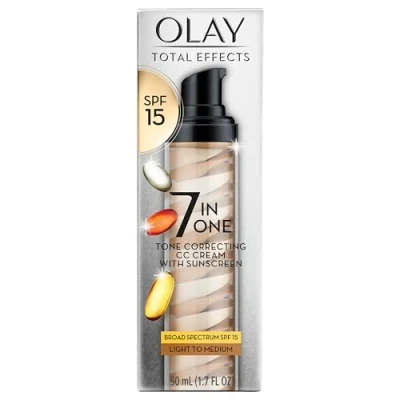 Immagine di Olay CC Cream Total Effects Tone Correcting Moisturizer with Sunscreen Broad Spectrum SPF 15, 1.7 Fluid Ounce by