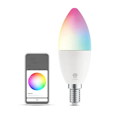 Immagine di Chuango C372C Lampadina Candela Smart E14 Wifi Intelligente Decorativa Colorata per Risparmio Energetico Regolabile da Smartphone e Compatibile con Alexa, Google Home, Siri 5W