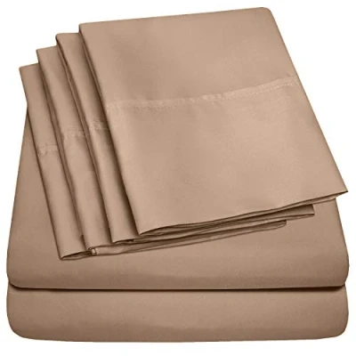 Immagine di Lenzuola king Size 6 pezzi 1500 Supreme Collection Fine spazzolato microfibra profonda tasca Set biancheria da letto 2 federe extra, ottimo rapporto qualità prezzo, size, talpa