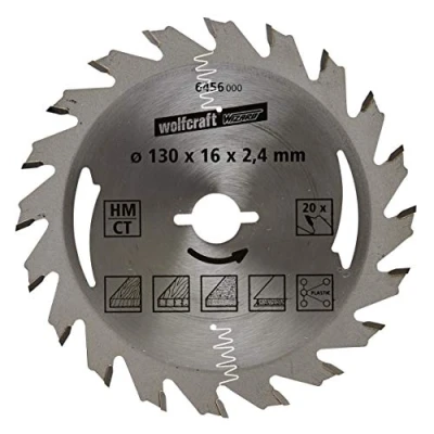 Immagine di Wolfcraft 6456000 Lama circolare in metallo duro 127 x 16 mm Numero di denti: 20 1 pz.