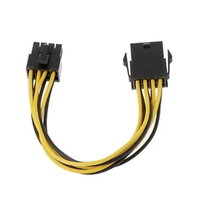 Immagine di MYhose Potenza CPU 8 Pin a ATX EPS Maschio Femmina prolunga Alimentazione PSU Cavo Adattatore Scheda Madre Giallo + Nero