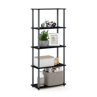 Immagine di Furinno Turn N Tube Espositore multiuso a 5 livelli, Nero/Grigio