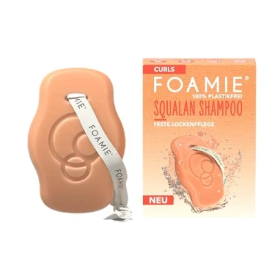 Immagine di Foamie Shampoo solido SQUALAN per ricci, specializzato in capelli ondulati e promuove ricci più curati definiti, formula perfetta la cura dei 80 g