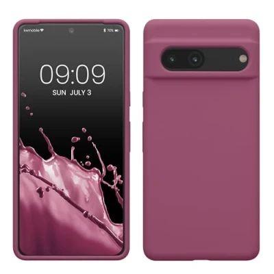 Immagine di kwmobile Cover per Google Pixel 7 Custodia Back Case Smartphone in Silicone TPU Protezione Gommata viola orchidea