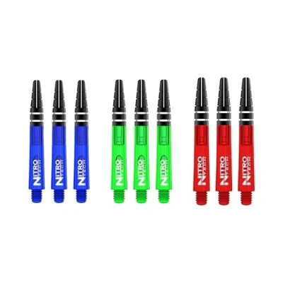 Immagine di RED DRAGON Nitrotech Alberi Freccette Aste Corti Multipack 2 3 Set per Confezione (9 in Totale)