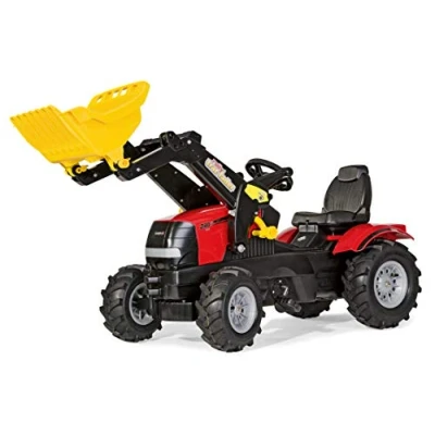 Immagine di Rolly Toys 611126 Veicolo a Pedali Farmtrac, Case Puma CVX 225 con Ruspa e Ruote Gonfiabili
