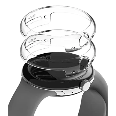 Immagine di Ringke Slim (2 Pezzi) Compatibile con Cover Google Pixel Watch (2022), Custodia Trasparente Antigraffio + Accessorio Tinta Unita Extra Clear