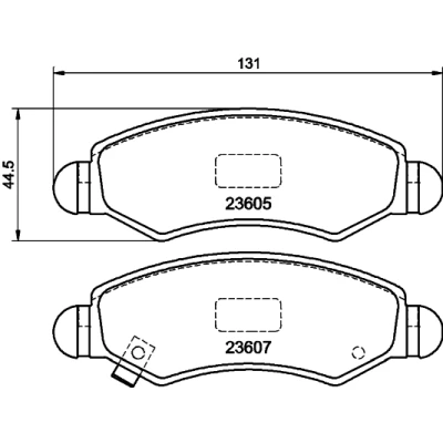 Immagine di HELLA 8DB 355 011 691 Kit pastiglie freno con segnalatore acustico usura accessori SUZUKI: Ignis 2, Wagon R+ II Hatchback, I, OPEL: Agila A