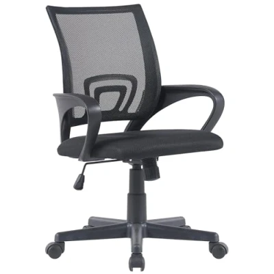Immagine di CLP Sedia Ufficio Genius in Rete Traspirante I Studio Pc Ergonomica Girevole Regolabile Imbottita con Braccioli E Ruote, Colore:Nero
