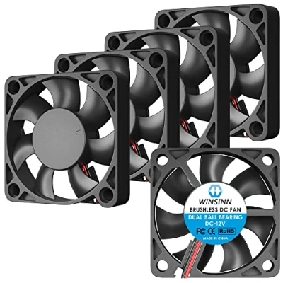 Immagine di WINSINN 5010 Ventola da 50 mm, 12 V, con doppio cuscinetto a sfera, x 10 alta velocità, confezione 5 pezzi