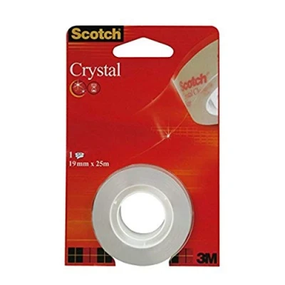 Immagine di Scotch Crystal Nastro trasparente, confezione di ricambio, 1 rotolo, 19 mm x 25 m