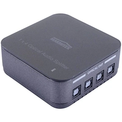 Immagine di Toslink Splitter Marmitek Split TS14 Audio Ottico 1 in / 4 out Frequenza di Campionamento 192 kHz Dolby DTS Nessuna Perdita Qualità Grazie Agli Amplificatori Integrati