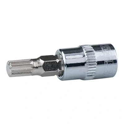 Immagine di KS TOOLS 918.1443 Serie di bussole DIN 3120, ISO 1174 M6 Acciaio al cromo vanadio Poligonale incassata, Multidentata esterna zigrinato