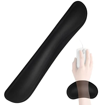 Immagine di Uootach poggiapolsi per Tastiera e Mouse, Poggiamano in silicone, tappetino mouse memory foam, antiscivolo, ergonomico, Ideale alleviare il dolore alla mano al polso