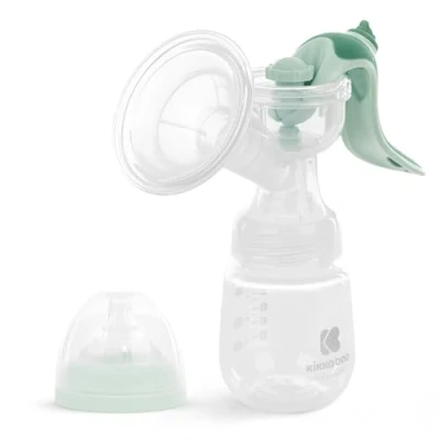 Immagine di tiralatte manuale KikkaBoo ELSIE, con 2 modalità, potenza di aspirazione regolabile, morbido cuscinetto in silicone, portatile, compatto