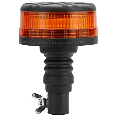 Immagine di D TECH LED 12/24V Lampeggiante Stroboscopica Luce rotante Emergenza Illuminazione Avviso di Lampeggiamento Palo DIN per Rimorchio Trattore Camion