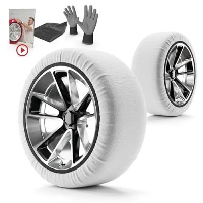 Immagine di WALSER catene da neve Premium Alternative Ultra Grip, set di 2 in tessuto, per auto invernali bianche XL