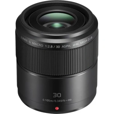 Immagine di Panasonic LUMIX G MACRO LENTE, 30 MM, F2.8 ASPH, MIRRORLESS MICRO QUATTRO TERZI, MEGA OTTICA I.S, H HS030 (USA NERO)
