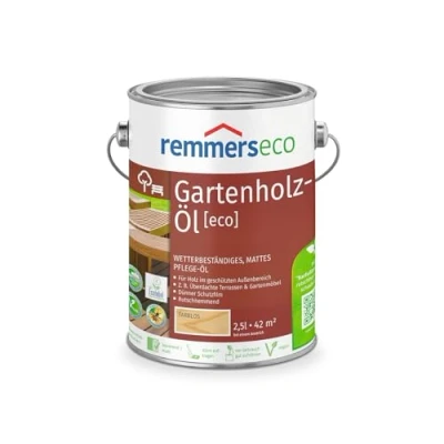 Immagine di Remmers olio universale eco, 2,5 litri, sostenibile a base d&#039;acqua per legno in giardino all&#039;esterno e all&#039;interno, ideale mobili da terrazze legno, ecologico
